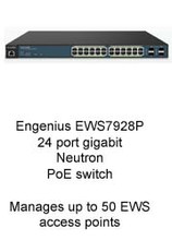 ENGENIUS EWS7928P Neutron Series 24-Port Gigabit PoE+ Wireless Management Switch with 4 SFP Port, Part No# EWS7928P