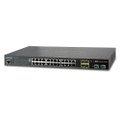 PLANET SGS-5220-24T2X IPv4/IPv6, L2+, 24-Port 10/100/1000Mbps TP with 4 Shared SFP Port + 2-Port 10G SFP+ Managed Stackable Switch, trunking stck up to 16 units, Part No# SGS-5220-24T2X