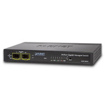 PLANET GSD-1002M IPv6 Managed 8-Port 10/100/1000Mbps + 2-Port 100/1000X SFP Gigabit Desktop Ethernet Switch (POE PD, External PWR), Part No# GSD-1002M