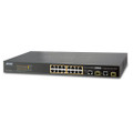 PLANET FGSW-1816HPS 16-Port 10/100TX 802.3at High Power POE +  2-Port Gigabit TP/SFP Combo Managed Ethernet Switch (220W), Part No# FGSW-1816HPS