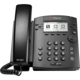Polycom 2200-46135-001 VVX 300 6-Line Desktop Phone with Power Supply, Part No# 2200-46135-001