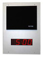 Valcom VIP-432A-DF IP Talkback Speaker Faceplate Flush Mt. w/Digital Clock, Gray,w/Black Grille, Part No# VIP-432A-DF