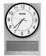 Valcom VIP-431A-A-IC IP Talkback Speaker w/Analog Clock, Part No#VIP-431A-A-IC