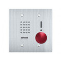 Aiphone IS-SSR-2G AUDIO SUB STATION, FLUSH MOUNT 2-GANG VANDAL RESISTANT W/RED BUTTON, STAINLESS STEEL, Part No# IS-SSR-2G