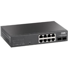 SMC Networks SMCGS10C-Smart NA 8 Port 10/100/1000 Advanced Smart Switch plus 2 SFP uplink ports, Part No# SMCGS10C-Smart NA