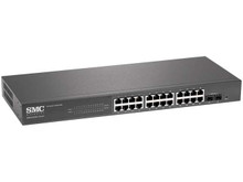 SMC Networks SMCGS26C-Smart NA 24-port 10/100/1000  Gigabit Smart Switch w/ 2 SFP uplink slots, Part No# SMCGS26C-Smart NA