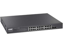 SMC Networks SMCGS26P-Smart NA 24 port 10/100/1000 Smart switch with PoE w/ 2 SFP uplink slots, Part No# SMCGS26P-Smart NA
