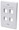 INTELLINET/Manhattan Wall Plate Flush Mount, 4-Outlet, White, Stock# 163316