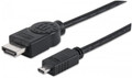 INTELLINET/Manhattan 324427 High Speed HDMI Cable with Ethernet Black, 2 m (6.6 ft.), Part# 324427