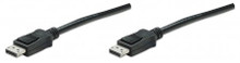 Manhattan DisplayPort Monitor Cable 2 m (6.6 ft.), Black, Stock# 393799