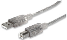 INTELLINET/Manhattan 393836 Hi-Speed USB Device Cable  4.5 m (15 ft.), Part# 393836