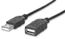 Manhattan 393843 Hi-Speed USB Extension Cable 1.8 m (6 ft.), Part# 393843