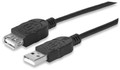 INTELLINET/Manhattan 393850 Hi-Speed USB Extension Cable 3 m (10 ft.), Part# 393850