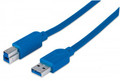 INTELLINET/Manhattan 322430 SuperSpeed USB Device Cable,2 m, Blue, Part# 322430