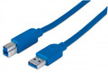 INTELLINET/Manhattan 322454 SuperSpeed USB Device Cable 3 m Blue, Part# 322454