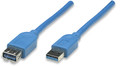 Manhattan 322379 SuperSpeed USB Extension Cable 2 m Blue, Part# 322379