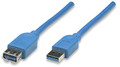 Manhattan 322447 SuperSpeed USB Extension Cable 3 m Blue, Part# 322447