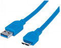 Manhattan 325424 SuperSpeed USB Device Cable 2 m Blue, Part# 325424
