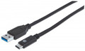 INTELLINET/Manhattan 353373 USB 3.1 Gen1 Cable Type-C Male / Type-A Male, Part# 353373