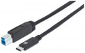 INTELLINET/Manhattan 353380 USB 3.1 Gen1 Cable Type-C Male / Type-B Male, Part# 353380