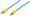 INTELLINET/Manhattan 352789 3.5mm Braided Audio CableTeal/Yellow, 1 m (3 ft.), Part# 352789