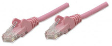 INTELLINET/Manhattan 453035 Network Cable, Cat5e, UTP 0.5 ft. (0.15 m), Pink, Part# 453035