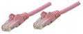 INTELLINET/Manhattan 453035 Network Cable, Cat5e, UTP 0.5 ft. (0.15 m), Pink, Part# 453035
