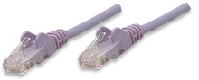 INTELLINET/Manhattan 453424 Network Cable, Cat5e, UTP 0.5 ft. (0.15 m), Purple, Part# 453424