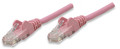 INTELLINET/Manhattan 453042 Network Cable, Cat5e, UTP 1 ft. (0.3 m), Pink, Part# 453042