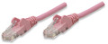 INTELLINET/Manhattan 453059 Network Cable, Cat5e, UTP 1.5 ft. (0.5 m), Pink, Part# 453059