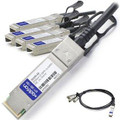 Add-onputer Peripherals, L Addon Hp Jg329a Compatible 40gbase-cu Qsfp+ To 4xsfp+ Transceiver (twin