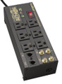 Tripp Lite 6 Outlet, 6ft Cord, 2850 Joules, 2-line Coaxial, 1-line Tel/modem, All-metal Hou