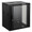 INTELLINET 19 Inch Wallmount Cabinet, 12U, 17.7 Inch (450 mm) Depth, Black, Flatpack, Part# 711869