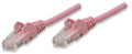 INTELLINET/Manhattan 453110 Network Cable, Cat5e, UTP 25 ft. (7.5 m), Pink, Part# 453110