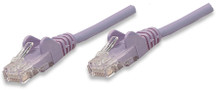 INTELLINET/Manhattan 453509 Network Cable, Cat5e, UTP 25 ft. (7.5 m), Purple, Part# 453509