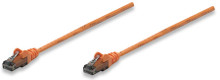 INTELLINET Network Cable, Cat6, UTP (0.3 m), Orange, Part# 347518