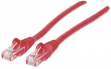 INTELLINET 342131 Network Cable, Cat6, UTP 1.5 ft. (0.5 m), Red, Part# 342131