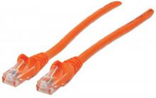 INTELLINET Network Cable, Cat6, UTP 1.5 ft. (0.5 m), Orange, Part# 342230