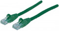 INTELLINET Network Cable, Cat6, UTP 1.5 ft. (0.5 m), Green, Part# 342469