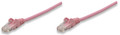 INTELLINET Network Cable, Cat6, UTP 100 ft. (30.0 m), Pink, Part# 392846