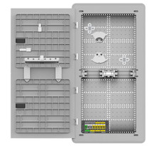 Suttle MXE-30E-3XM 30" MediaMAX™ Wiring Panel with Hinged Vented Cover, Shelf, Brackets, Tie Brackets and MXM-521 (Gateway Termination Module), Part# MXE-30E-3XM