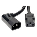 Tripp Lite Heavy-duty Power Extension Cord 15a, 14awg (left Angle Iec-320-c14 To Iec-320-c1