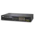 Planet 8-Port 10/100/1000T 802.3at PoE + 2-Port 100/1000X SFP Managed Switch, Part# PN-GS-4210-8P2S