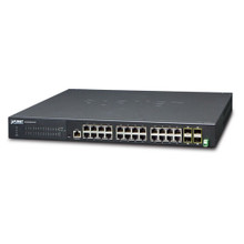 Planet Industrial 24-Port 10/100/1000T + 4 1000X SFP
Layer 3 Managed Switch (-40~75 degrees C), Part# PN-IGS-6330-24T4S