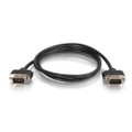 C2g 10ft Serial Rs232 Db9 Null Modem Cable With Low Profile Connectors M/m - In-wall