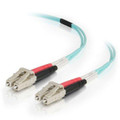 C2g 10m Lc-lc 40/100gb 50/125 Om4 Duplex Multimode Pvc Fiber Optic Cable - Aqua