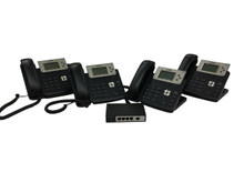 SIP-T23G POE Enterprise HD IP Phone w/ (5-Port Switch, 4 POE Ports, 4 Extra Coil Cords)