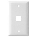 Suttle 2-2503-85 3-port faceplate, single gang, smooth finish - White, Part#135-0215