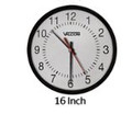 VALCOM 16" Round Clock, Black, Surface Mount, 24V, Part# V-A2416B