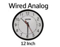 VALCOM 12" Round Clock, Black, Surface Mount, 110V, Part# V-A11012B